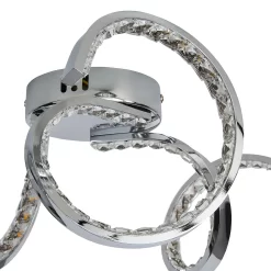 Napier LED 3 Arm Flush Ceiling Light - Chrome -Furniture Series Store 13529587 1734945396409292