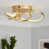 Bailey LED Spiral Flush Ceiling Light - Brass -Furniture Series Store 13529588 2614945396440369