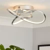 Bailey LED Spiral Flush Ceiling Light - Chrome -Furniture Series Store 13529589 1004945395505491