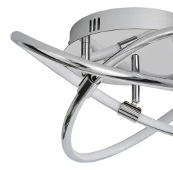 Bailey LED Spiral Flush Ceiling Light - Chrome -Furniture Series Store 13529589 1654945395695277