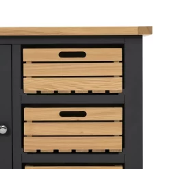 Ashstead Small Sideboard - Oak & Charcoal -Furniture Series Store 13642198 5435045743943721