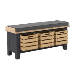 Ashstead Storage Bench - Oak & Charcoal -Furniture Series Store 13642204 2784953455621769
