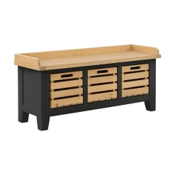 Ashstead Storage Bench - Oak & Charcoal -Furniture Series Store 13642204 4024953455793231