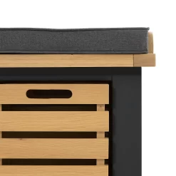 Ashstead Storage Bench - Oak & Charcoal -Furniture Series Store 13642204 7244953455885523