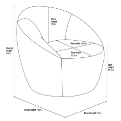 Bernie Boucle Chunky Tub Chair - Cream -Furniture Series Store 13644159 4745014368948267