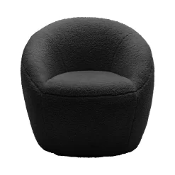 Bernie Boucle Chunky Tub Chair - Black -Furniture Series Store 13644161 2214997056788753