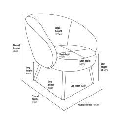 Bella Occasional Chair - Grey -Furniture Series Store 13644167 1335018743014399