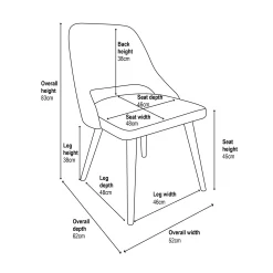 Oliver Upholstered Dining Chairs - Set Of 2 - Grey 17 Oliver Upholstered Dining Chairs - Set Of 2 - Grey -Furniture Series Store 13644173 3745018743016040