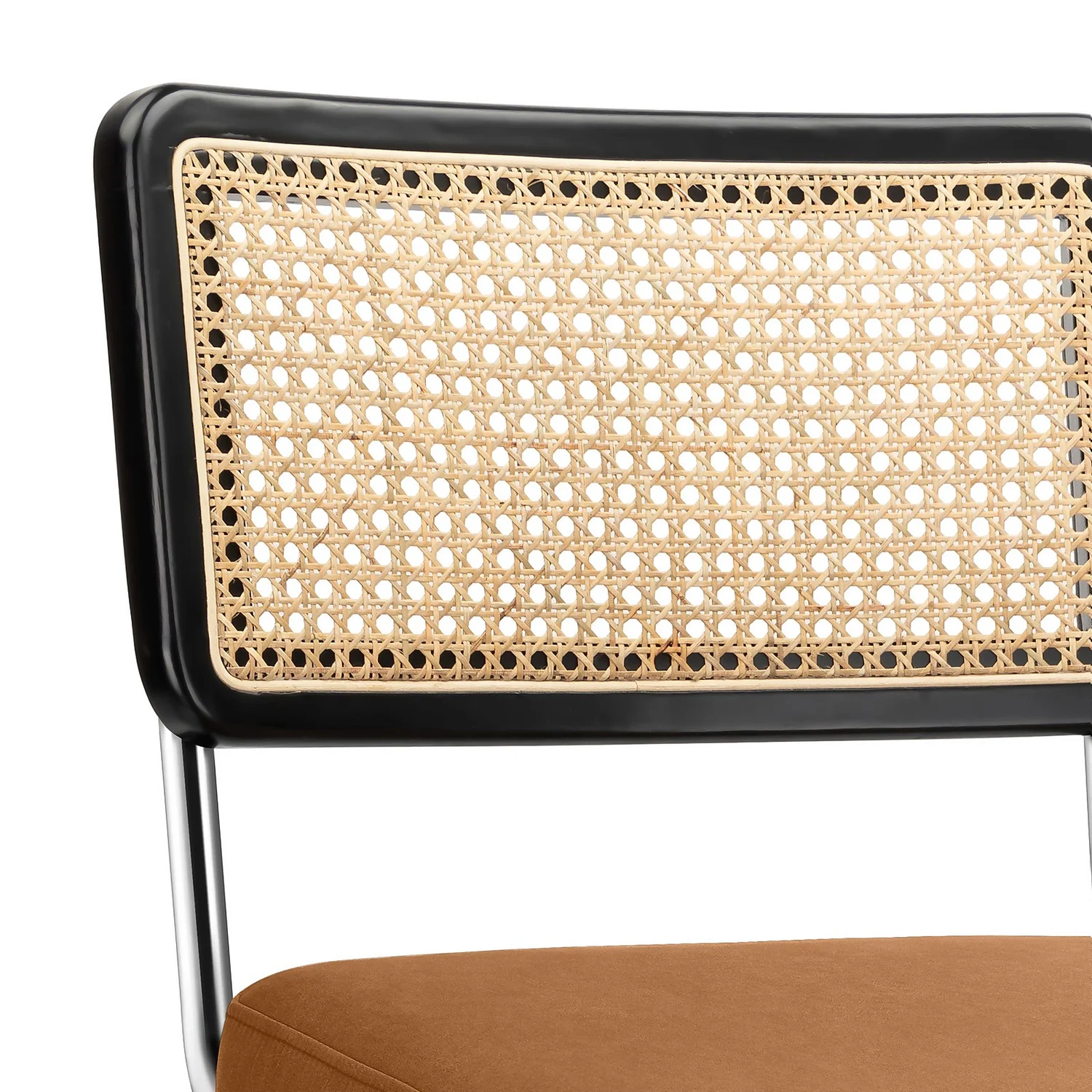 Rory Rattan Back Dining Chair - Set Of 2 - Tan 7 Rory Rattan Back Dining Chair - Set Of 2 - Tan - Image 5