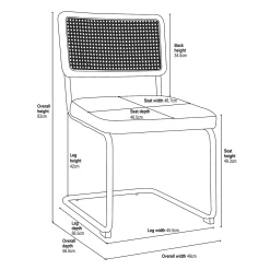 Rory Rattan Back Dining Chair - Set Of 2 - Cream -Furniture Series Store 13644185 1665021841115740