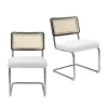 Rory Rattan Back Dining Chair - Set Of 2 - Cream 2 Rory Rattan Back Dining Chair - Set Of 2 - Cream -Furniture Series Store 13644185 8184997056564677