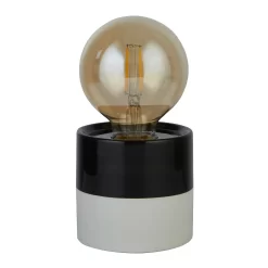 Elle Battery Powered Table Lamp - Black & White -Furniture Series Store 13764009 1674980119844126