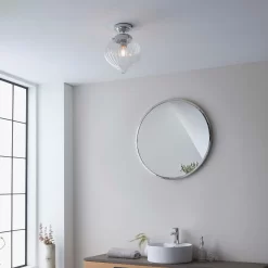 Cheston Bathroom Flush Light - Chrome -Furniture Series Store 13794228 8824957104307545