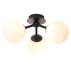 Pulsa Bathroom Semi Flush Light - 3lt Black -Furniture Series Store 13794229 1614957105318734