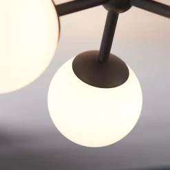 Pulsa Bathroom Semi Flush Light - 3lt Black -Furniture Series Store 13794229 6444957105632117