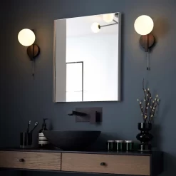 Hawkhill Bathroom Wall Light - Black -Furniture Series Store 13794233 2074957104922236
