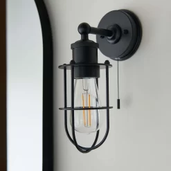 Portmore Bathroom Wall Light - Black -Furniture Series Store 13794239 1414957105370088