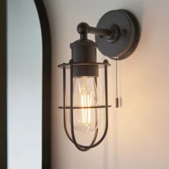 Furniture Series Store 7 Portmore Bathroom Wall Light - Black