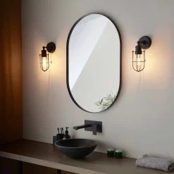 Portmore Bathroom Wall Light - Black -Furniture Series Store 13794239 5444957105425144