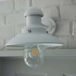 Hereford Outdoor Wall Light - White -Furniture Series Store 13794244 9174957104316596