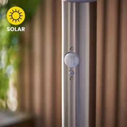 Halton 50cm Photocell & PIR Solar Outdoor Floor Light - Stainless Steel -Furniture Series Store 13794246 5394957104363750