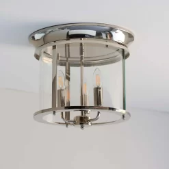 Hampworth Flush Light - 3lt Nickel -Furniture Series Store 13794257 9124957104971571