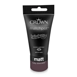 Crown Matt Emulsion Paint Ruby Chocolate - Tester 40ml -Furniture Series Store 13806992 1044964060004186