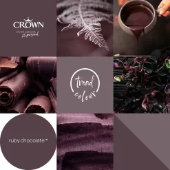 Crown Matt Emulsion Paint Ruby Chocolate - Tester 40ml -Furniture Series Store 13806992 3604964059928595