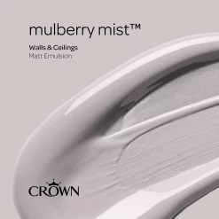 Crown Matt Emulsion Paint Mulberry Mist - 2.5L -Furniture Series Store 13807021 4774964048975085