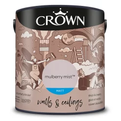 Crown Matt Emulsion Paint Mulberry Mist - 2.5L -Furniture Series Store 13807021 8924964049058923