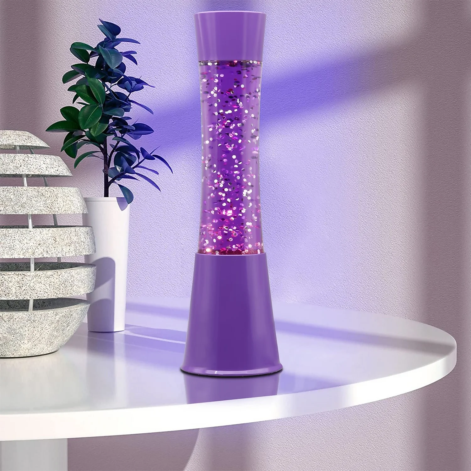 Purple Glitter Lamp 3 Purple Glitter Lamp