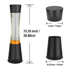 Black & Orange Tower Lava Lamp -Furniture Series Store 13892605 4154998572571345