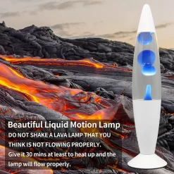 White & Blue Classic Lava Lamp -Furniture Series Store 13892606 8334998573234132