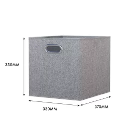 Clever Cube Fabric Insert - Set Of 2 - Woven Silver -Furniture Series Store 13911399 1694981913376663