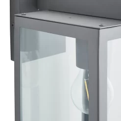 Hestia E27 Glass Panel Outdoor Box Lantern - Silver 9 Hestia E27 Glass Panel Outdoor Box Lantern - Silver -Furniture Series Store 13924363 3694980108180933