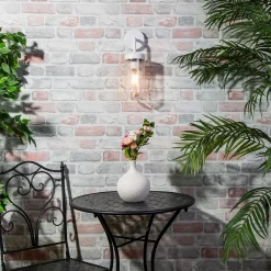 Kew Curved Arm E27 Outdoor Wall Light - Ivory -Furniture Series Store 13924366 5944980108291303