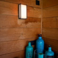 Lutec Qubo RGB LED Outdoor Wall Light With Lutec Connect Technology - Anthracite -Furniture Series Store 13950214 4834993071482133