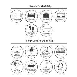 EGGER HOME Anthracite Slate Tile 8mm Aqua+ Laminate Flooring -Furniture Series Store 13999106 5705014868287242