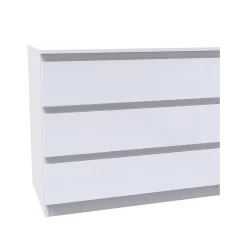 House Beautiful Escape Wide Chest Of Drawers - Gloss White Handleless (W) 900mm X (H) 756mm