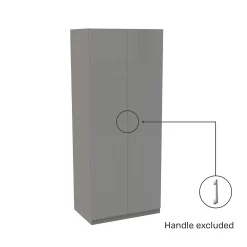 House Beautiful Honest Double Wardrobe, Grey Carcass - Gloss Grey Slab Doors (W) 900mm X (H) 2196mm 8 House Beautiful Honest Double Wardrobe, Grey Carcass - Gloss Grey Slab Doors (W) 900mm X (H) 2196mm -Furniture Series Store 13999925 1975005577516403