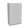 House Beautiful Honest Triple Wardrobe, Grey Carcass - Gloss White Slab Doors (W) 1350mm X (H) 2196mm 1 House Beautiful Honest Triple Wardrobe, Grey Carcass - Gloss White Slab Doors (W) 1350mm X (H) 2196mm -Furniture Series Store 13999932 1645005574916825