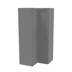 House Beautiful Realm Corner Wardrobe, Grey Carcass - Grey Shaker Doors (W) 1053mm X (H) 2196mm