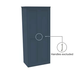 House Beautiful Realm Fitted Look Double Wardrobe, Grey Carcass - Navy Blue Shaker Doors (W) 1001mm X (H) 2256mm -Furniture Series Store 13999961 1765005586538072