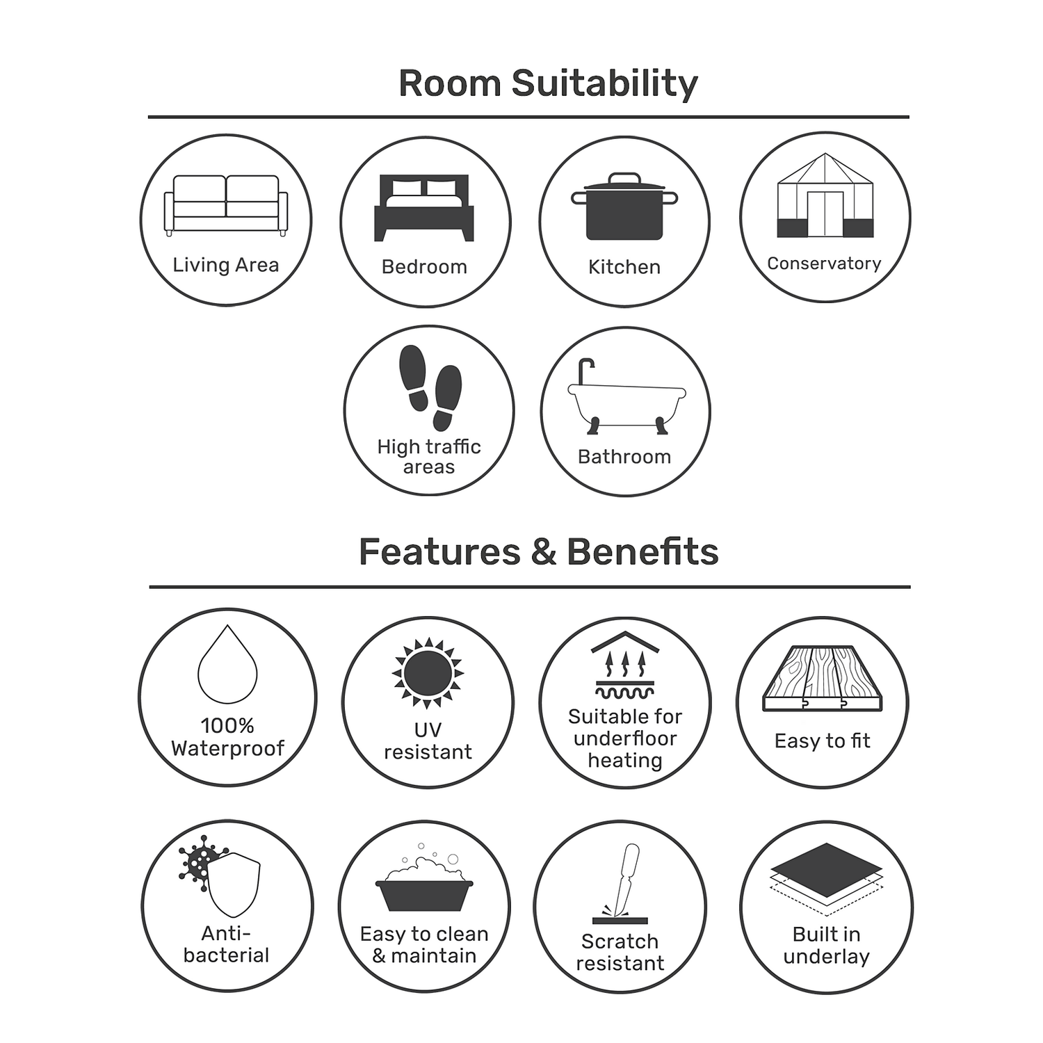 None Rigid Core Luxury Vinyl Flooring - Marble Tile 8 None Rigid Core Luxury Vinyl Flooring - Marble Tile - Image 6