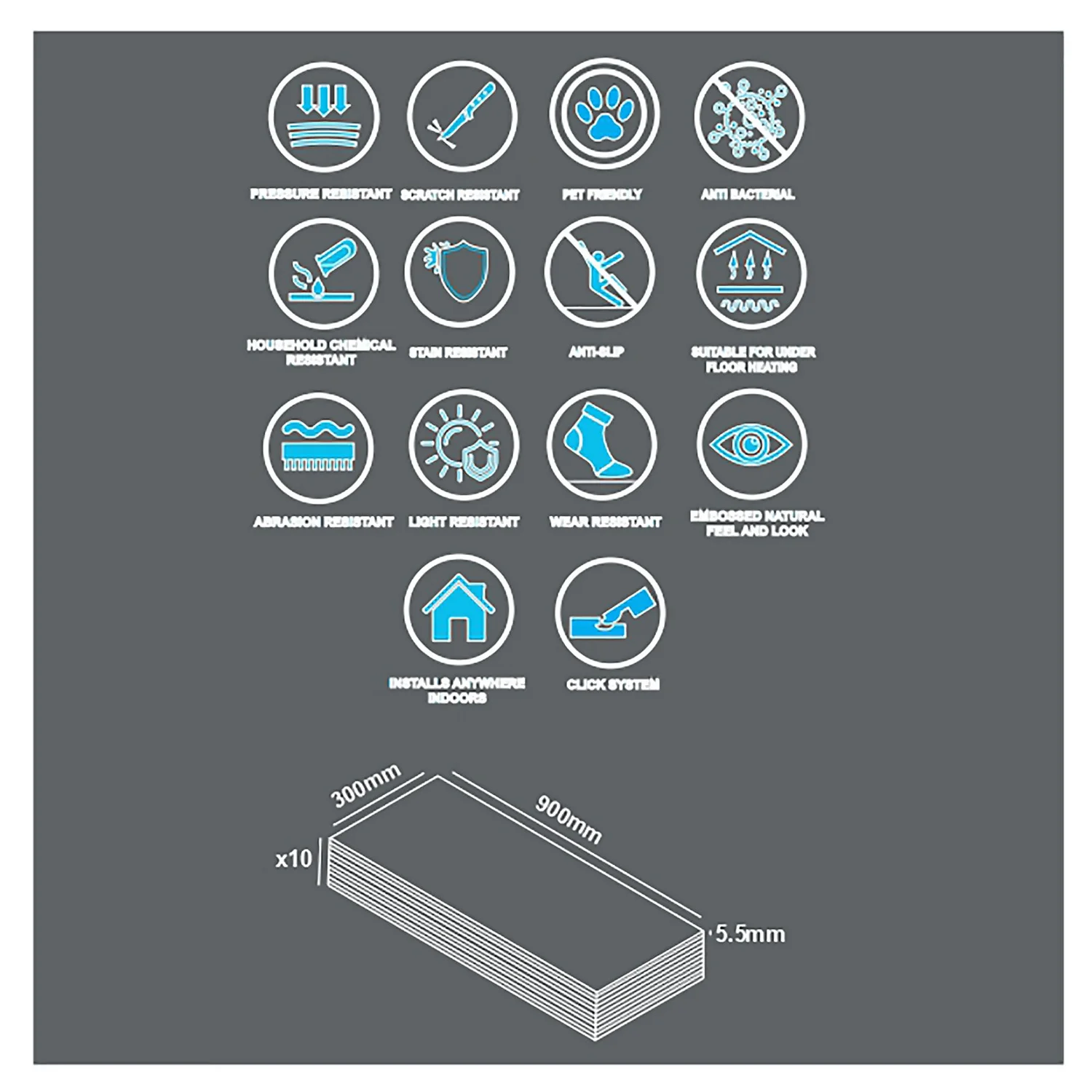 None Rigid Core Luxury Vinyl Flooring - Marble Tile 5 None Rigid Core Luxury Vinyl Flooring - Marble Tile - Image 3