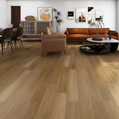 None Rigid Core Natural Oak Effect Luxury Vinyl Flooring - Flooring Sample