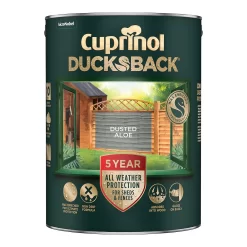 Cuprinol Ducksback Shed & Fence Paint Dusted Aloe - 5L -Furniture Series Store 14231557 4935036366659617