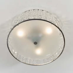 Belfont Bathroom Flush Ceiling Light - Chrome -Furniture Series Store 14301793 3195038438139235