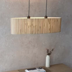 Caen Linear Pendant Ceiling Light - Natural -Furniture Series Store 14301798 6105038439722656