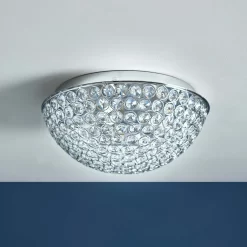Daless Bathroom Flush Ceiling Light - Chrome Effect -Furniture Series Store 14301802 3055038440191295
